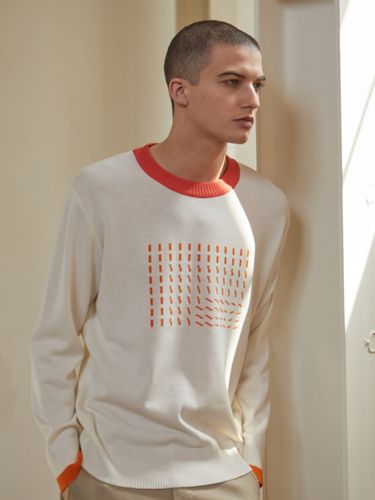 Color Neck Logo Knit - filobisknot - Modalova