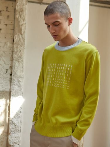 Color Neck Logo Knit Neon - filobisknot - Modalova