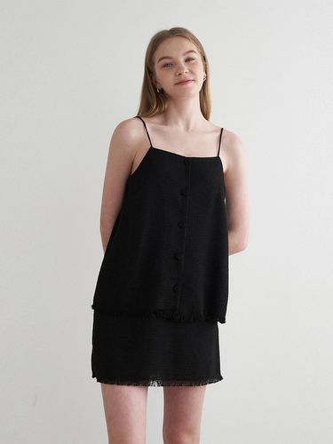 Summer Tweed Sleeveless Top - Black - ADAUL - Modalova