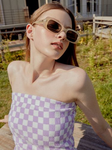 Terry Tube Top (Purple Check) - RE_L - Modalova