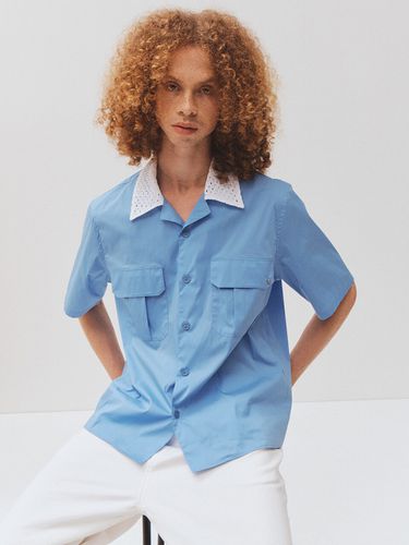 Marina Open Collar Shirt Blue - add - Modalova