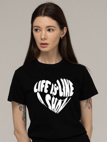 Big Life Logo Heart Smile Slim ShortSleeve 2Colors - GRAVER - Modalova