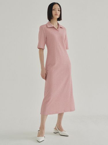 FJD Popcorn Patten Dress (Pink) - REORG - Modalova