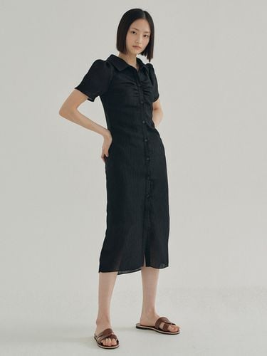 FJD Front Shirring Dress (Black) - REORG - Modalova