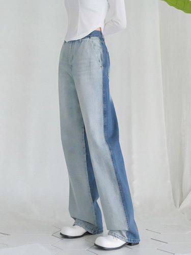 Reverse Wide Denim Pants - AVANDRESS - Modalova