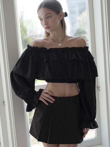 Provence crop blouse BLACK - AVANDRESS - Modalova