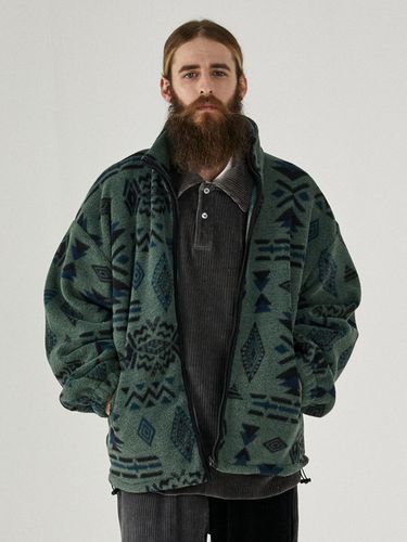 Fleece Zip-Up Jacket_Green - CARGOBROS - Modalova