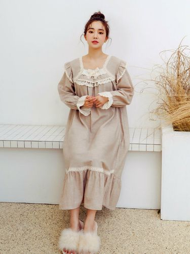 Womens Helena Cotton Dress Pajama - LUNALUZ STUDIO - Modalova