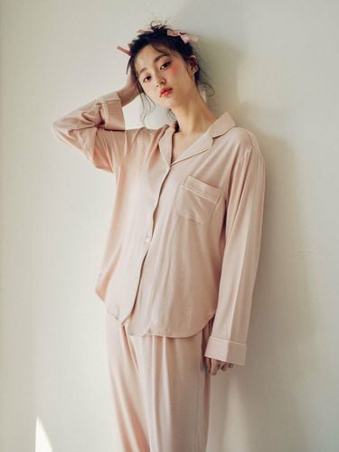 Womens Plain Modal Two Piece Pajama Set - LUNALUZ STUDIO - Modalova