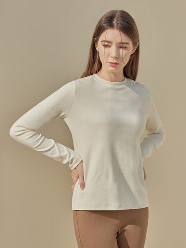 Bono Basic Round T-shirts (Cream) - a.riff - Modalova