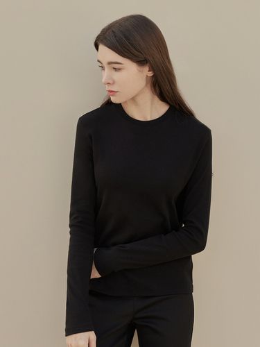 Bono Basic Round T-shirts (Black) - a.riff - Modalova