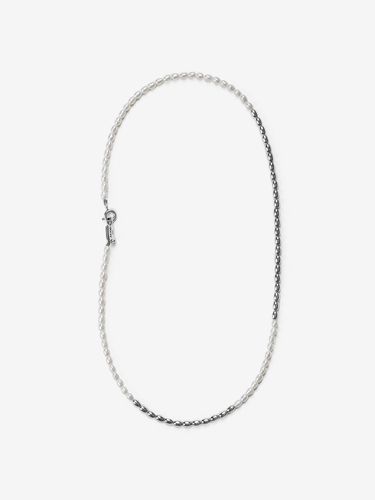 Pearl Around Necklace White Silver - AEKKI - Modalova