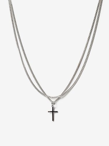 Cross Half Double Chain Necklace - AEKKI - Modalova