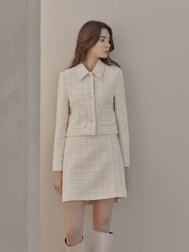 Dia Collar Tweed Jacket - a.riff - Modalova