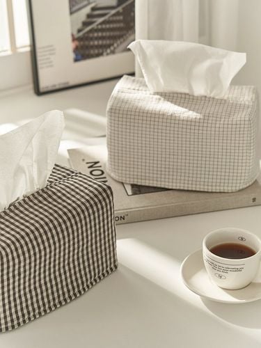 Cappuccino Check_Tissue Case - DECOVIEW - Modalova