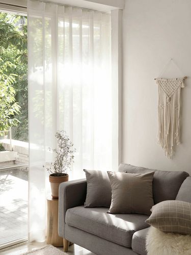 P] White Chiffon Curtain - DECOVIEW - Modalova