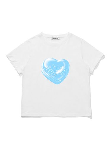 Lotsyou_THE FRIEND HEART CANDY Tee_Blue - LOTS YOU - Modalova