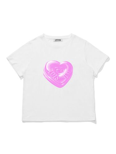 Lotsyou_THE FRIEND HEART CANDY Tee_Pink - LOTS YOU - Modalova