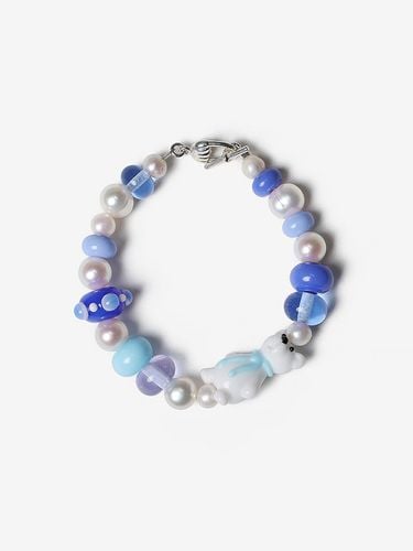 Blue Bear Pearl Bracelet - AEKKI - Modalova