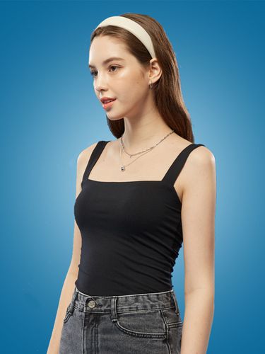 Women Inner Layered Slim String Tank Top - KOLEAT - Modalova