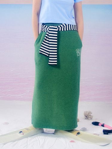 UNI Terry Maxi Skirt (Green) - UNI STUDIO - Modalova