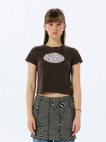 Vintage Logo Crop T-shirt (Brown) - UNI STUDIO - Modalova