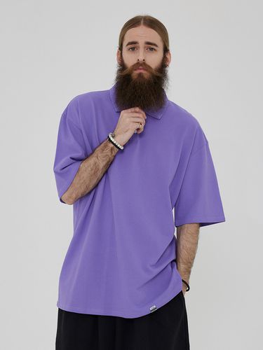 Polo Pique Overfit Shirt_Purple - CARGOBROS - Modalova