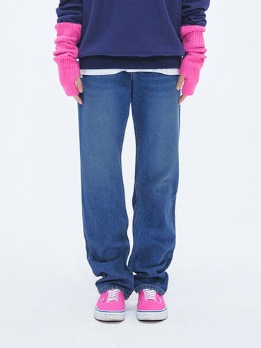 Straight Denim Pants (Washed Blue) - UNI STUDIO - Modalova