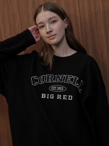 Big Red Embroidery Black Sweatshirt - ULKIN CANVAS - Modalova