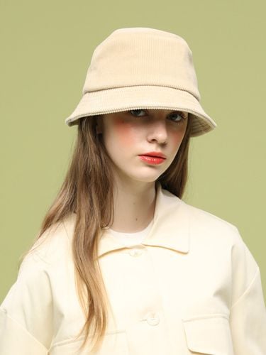 Women Over Fit Corduroy Bucket Hat - KOLEAT - Modalova