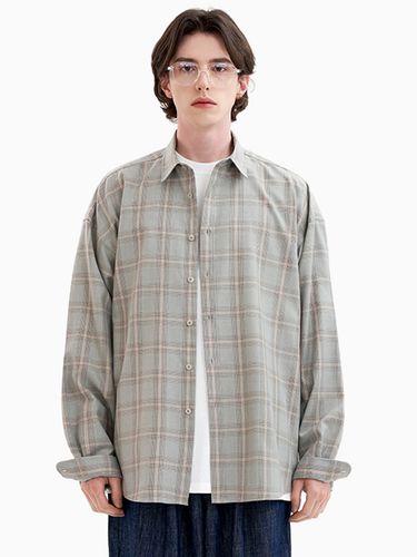 Glen Check Shirt Beige Gray - DIAMOND LAYLA - Modalova