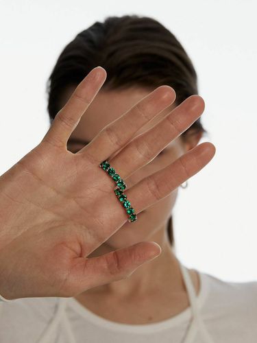 Colored Pave Ring_Gold - Invisible collage - Modalova