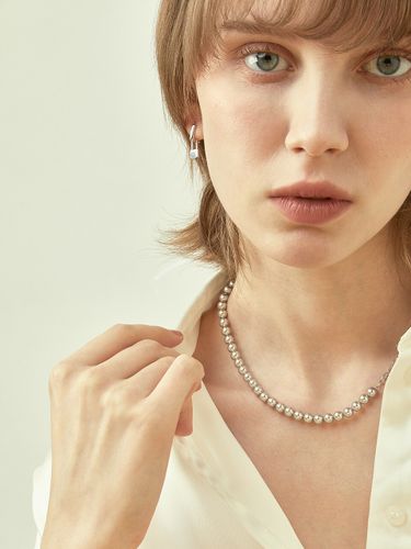 Pearl BB Grey Chain Necklace - BE/GINS - Modalova