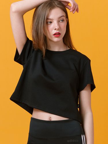 Cooling Semi Solid Crop Short T-shirt () - KOLEAT - Modalova