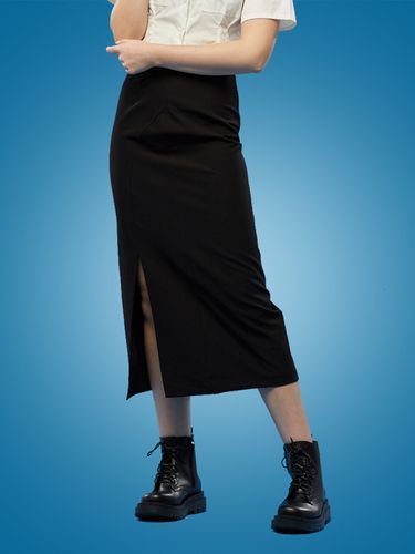 Women Slim Semi Slit Long Skirt () - KOLEAT - Modalova