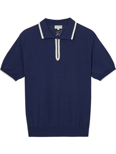 Vacation Knitted Zip Polo _ Navy - ANTOMARS - Modalova