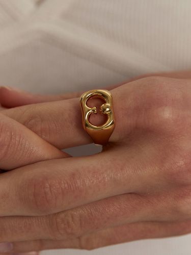 Lid Logo Ring_Gold - Invisible collage - Modalova