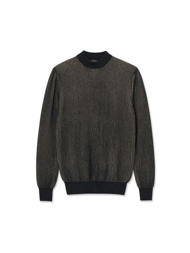 Two Tone Ribbed Half Mockneck () - IOLO - Modalova