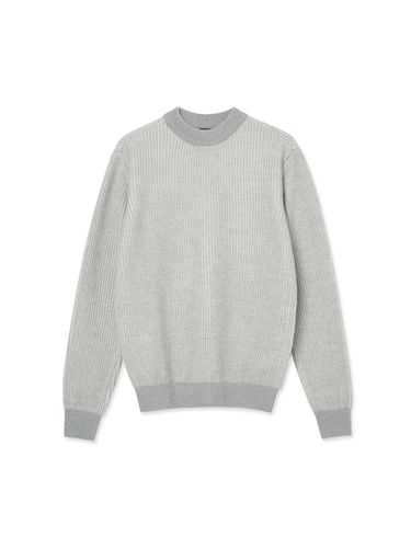 Two Tone Ribbed Half Mockneck () - IOLO - Modalova