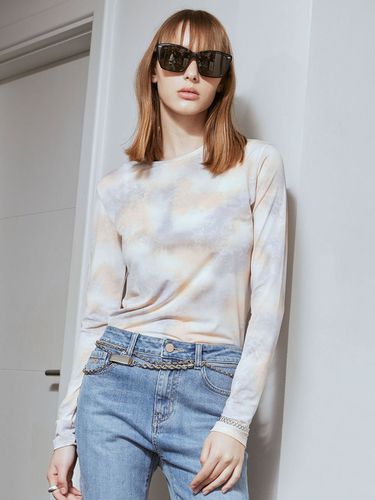 All Print Slim T-Shirt_Light Beige - PLAC - Modalova