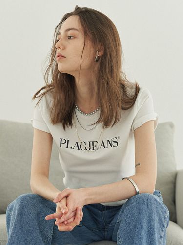 Plac Logo Basic Crop T-shirt_White - PLAC - Modalova