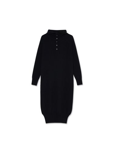 Women Cashmere Hoodie Dress (Black) - IOLO - Modalova