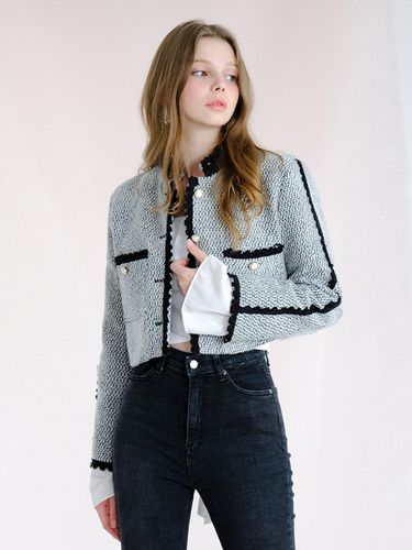 Versailles Cropped Jacket (Black) - AVANDRESS - Modalova