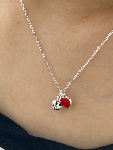 Smile With Heart Necklace - Primaute - Modalova