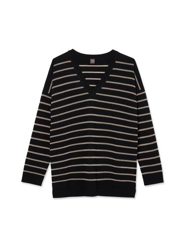 Metalic Striped V-neck Pullover _ - IOLO - Modalova