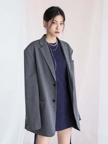 Boyfriend Single Blazer_Grey - AVANDRESS - Modalova