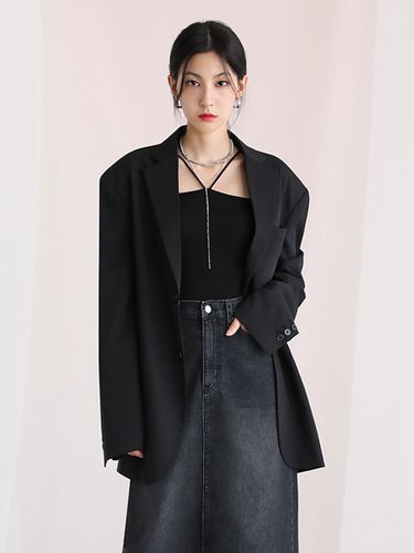 Boyfriend Single Blazer_Black - AVANDRESS - Modalova