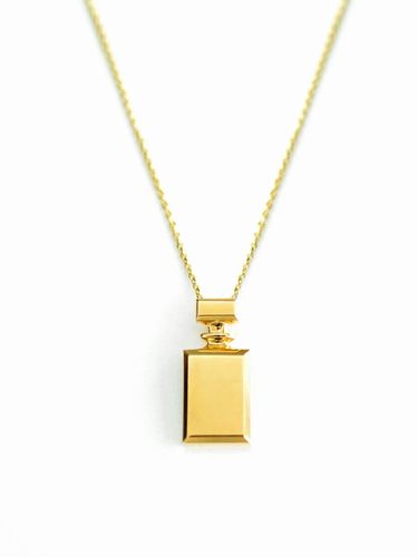 Bold Square Perfume Necklace_Gold - Invisible collage - Modalova