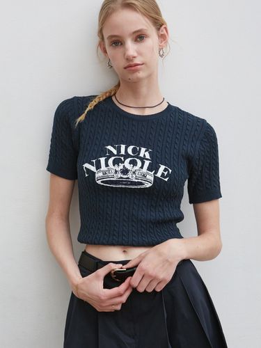 Nicole Ring Twist Vintage Half Knit_Navy - NICK&NICOLE - Modalova