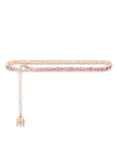 S925] Pink Mini Tennis Bracelet (Rose Gold) - MACIER - Modalova